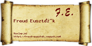 Freud Euszták névjegykártya